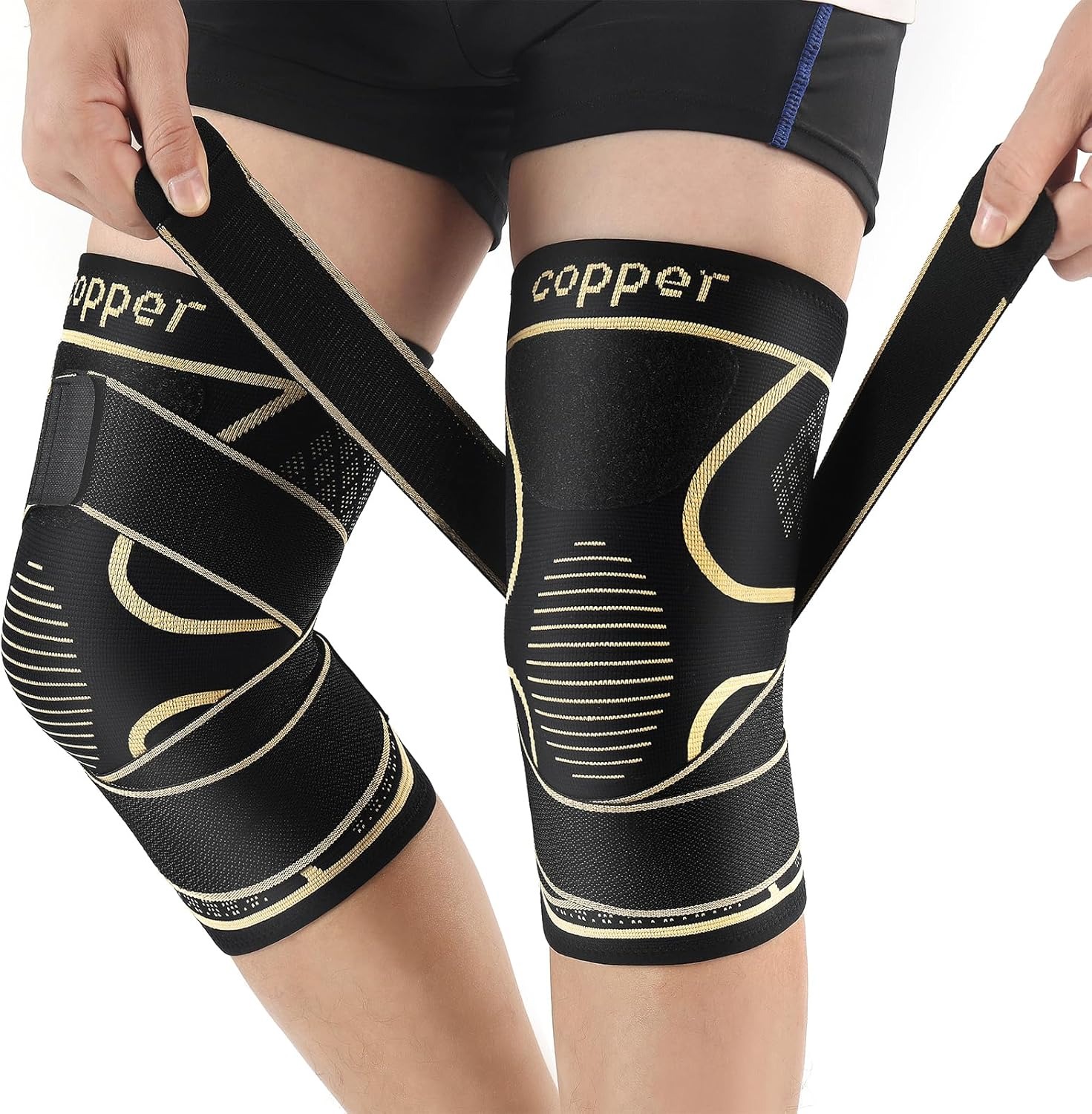 Медные наколенники с ремешком  – обзор и цена Mountain Biking Knee Pads