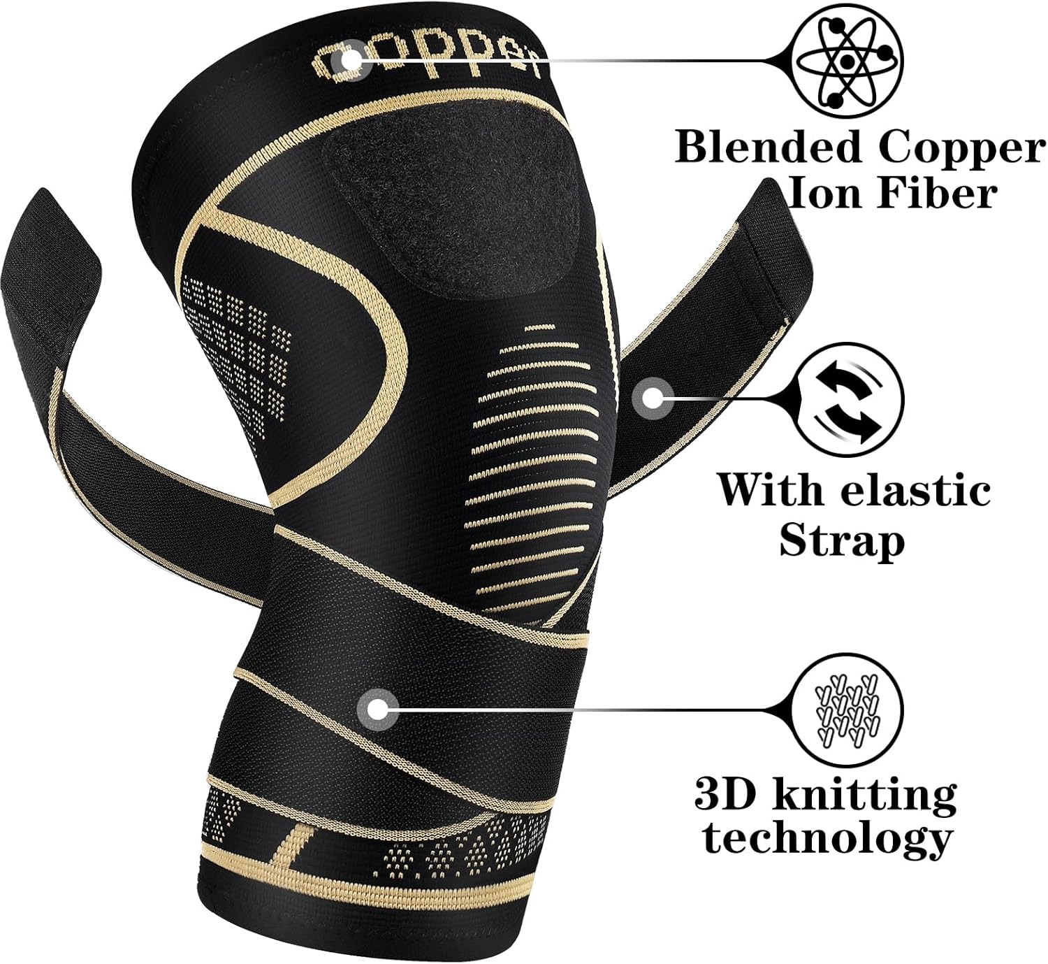 Медные наколенники с ремешком  – обзор и цена Mountain Biking Knee Pads