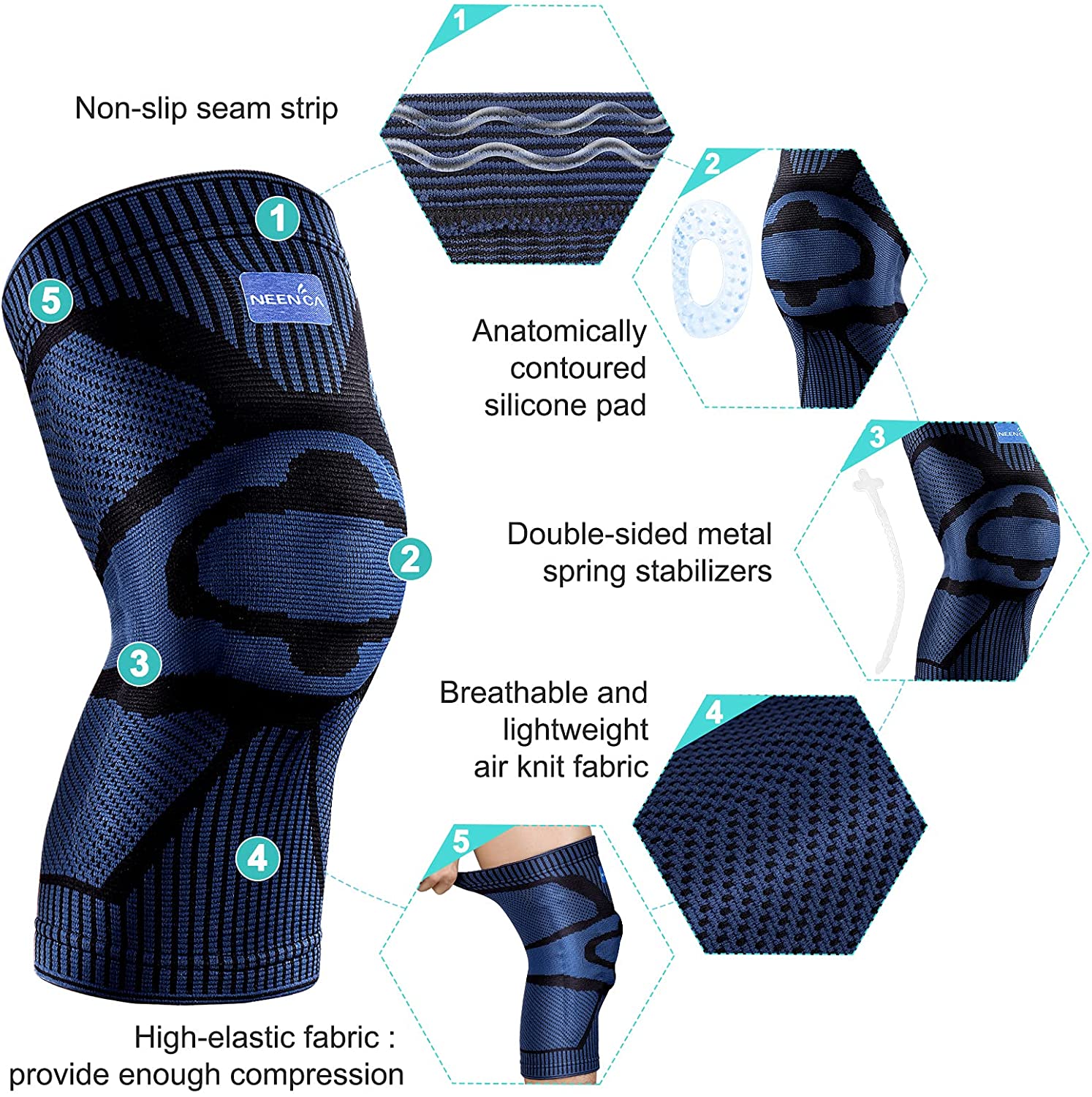 NEENCA наколенник с боковыми с – обзор и цена Mountain Biking Knee Pads
