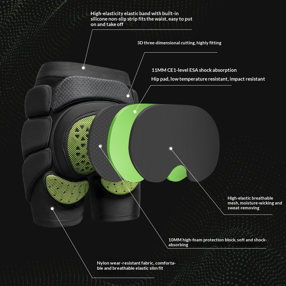 Защита бедер ESA для лыж, амор – обзор и цена Mountain Biking Knee Pads